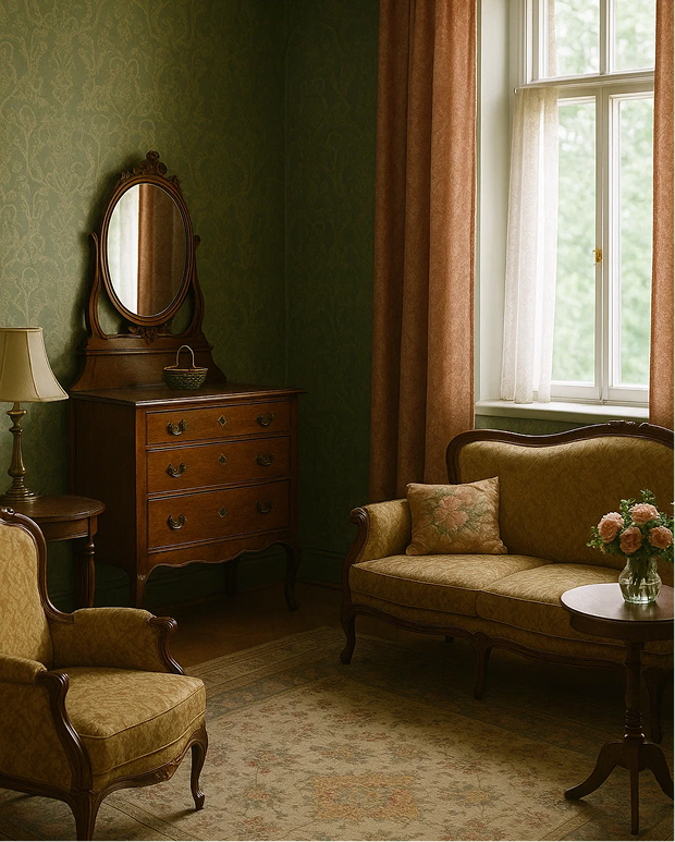 Arredamento stile liberty render