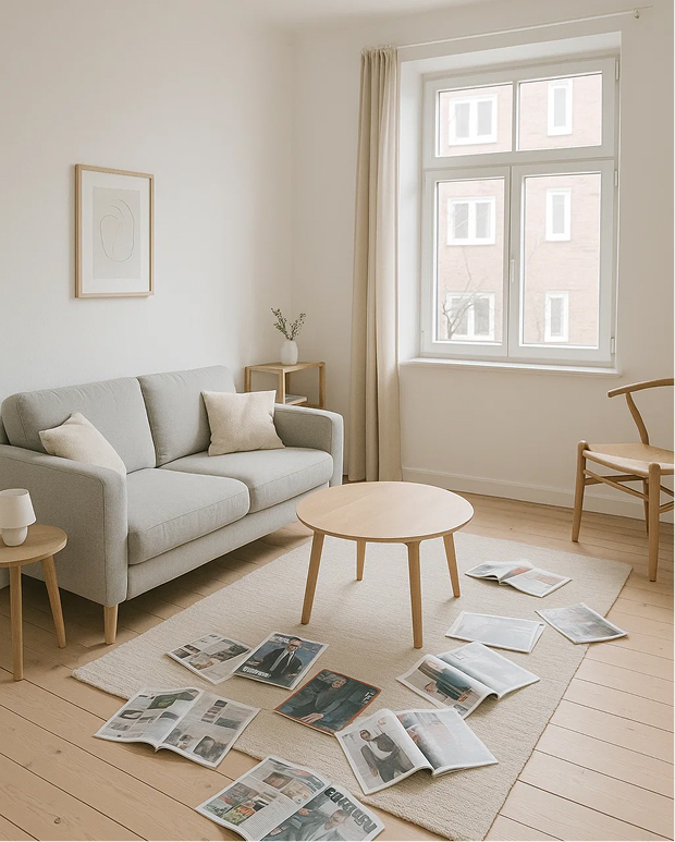 Arredamento stile scandinavo render